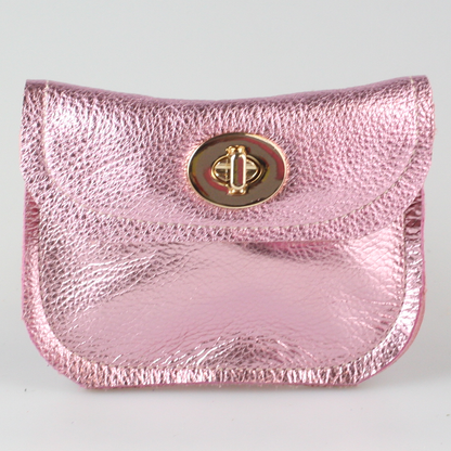 The Turnlock Metallic Leather Wallets: 2sizes!