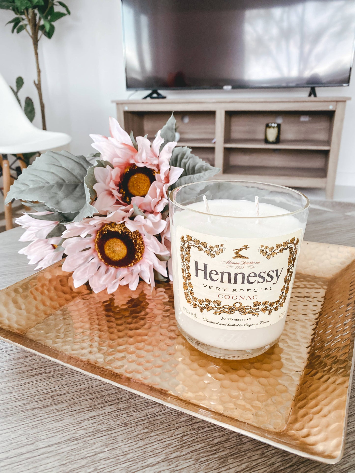 Recycled Hennessy Novelty Candle