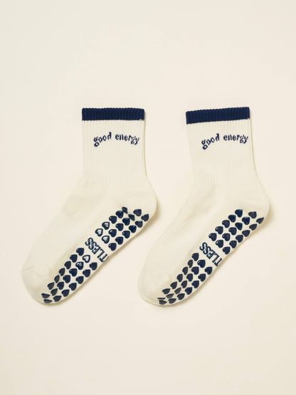 🧘🏼‍♀️ Good Energy Grip Sock [Navy]