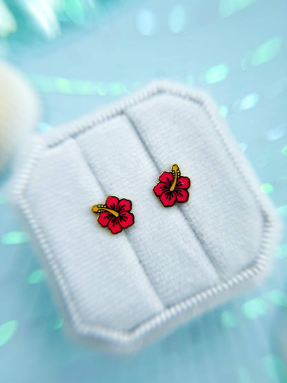 Hibiscus Stud Earrings