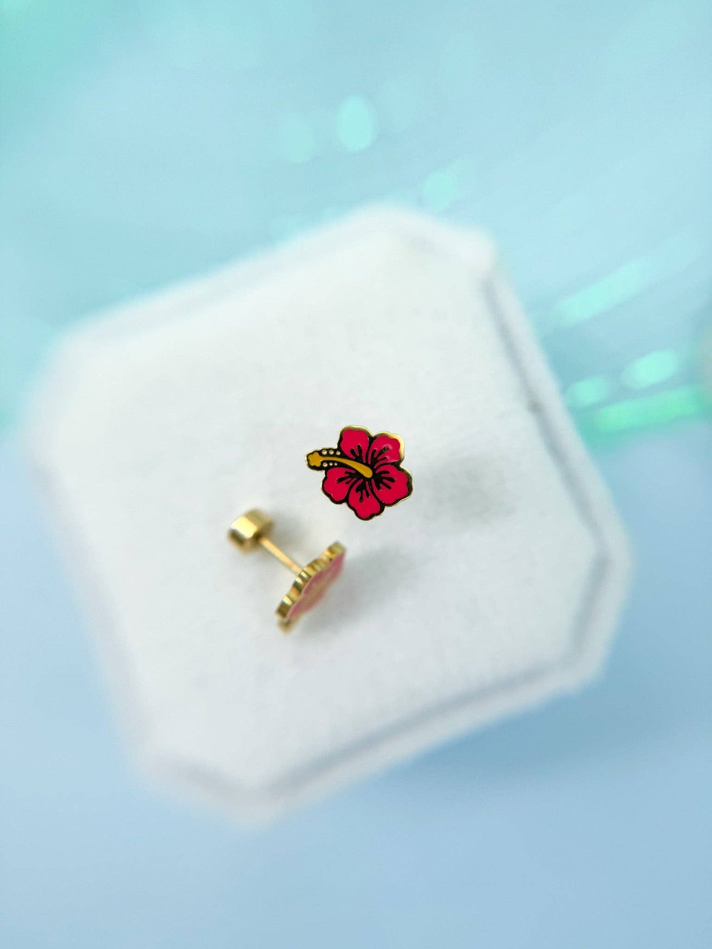 Hibiscus Stud Earrings