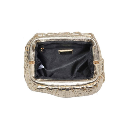 Tate Woven Frame Clutch