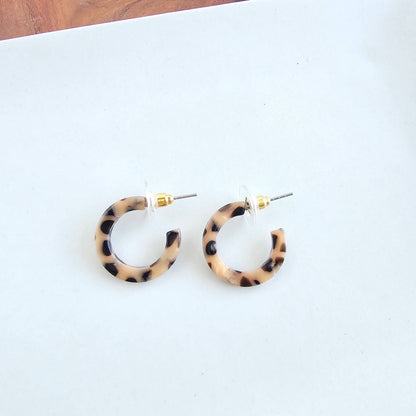 Micro Cam Mini Hoops - Cheetah // Earrings, Fall, Jewelry