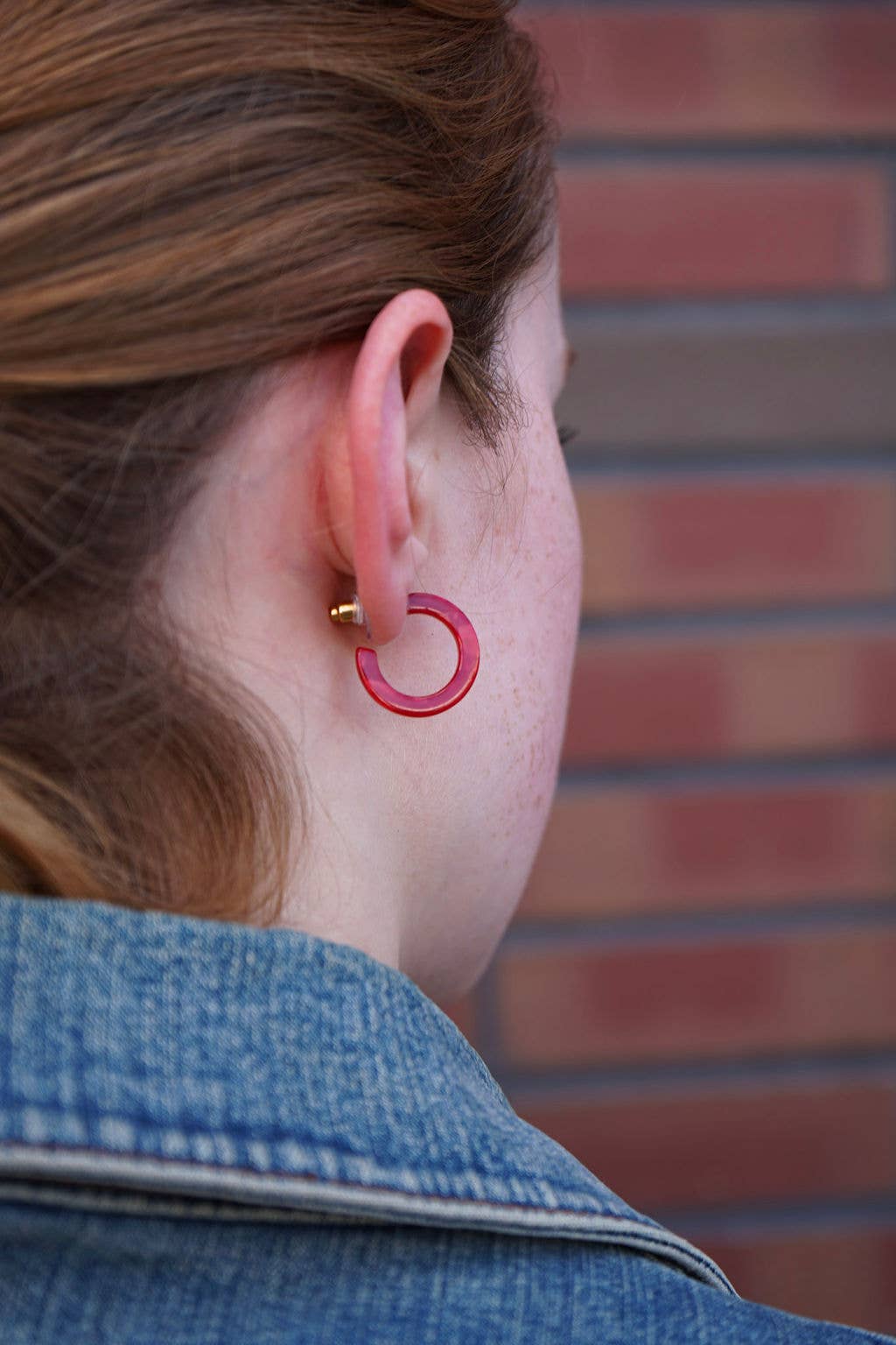 Micro Cam Mini Hoops - Scarlet // Jewelry, Earrings, Fall