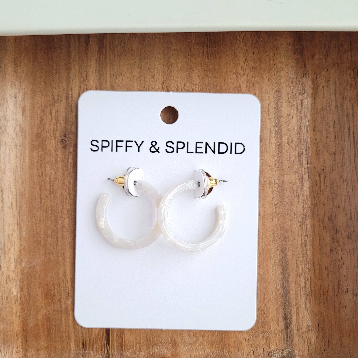 Cam Mini Hoops - Pearl // Jewelry, Earrings