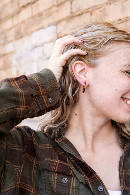 Cam Mini Hoops - Tortoise // Jewelry, Earrings, Fall