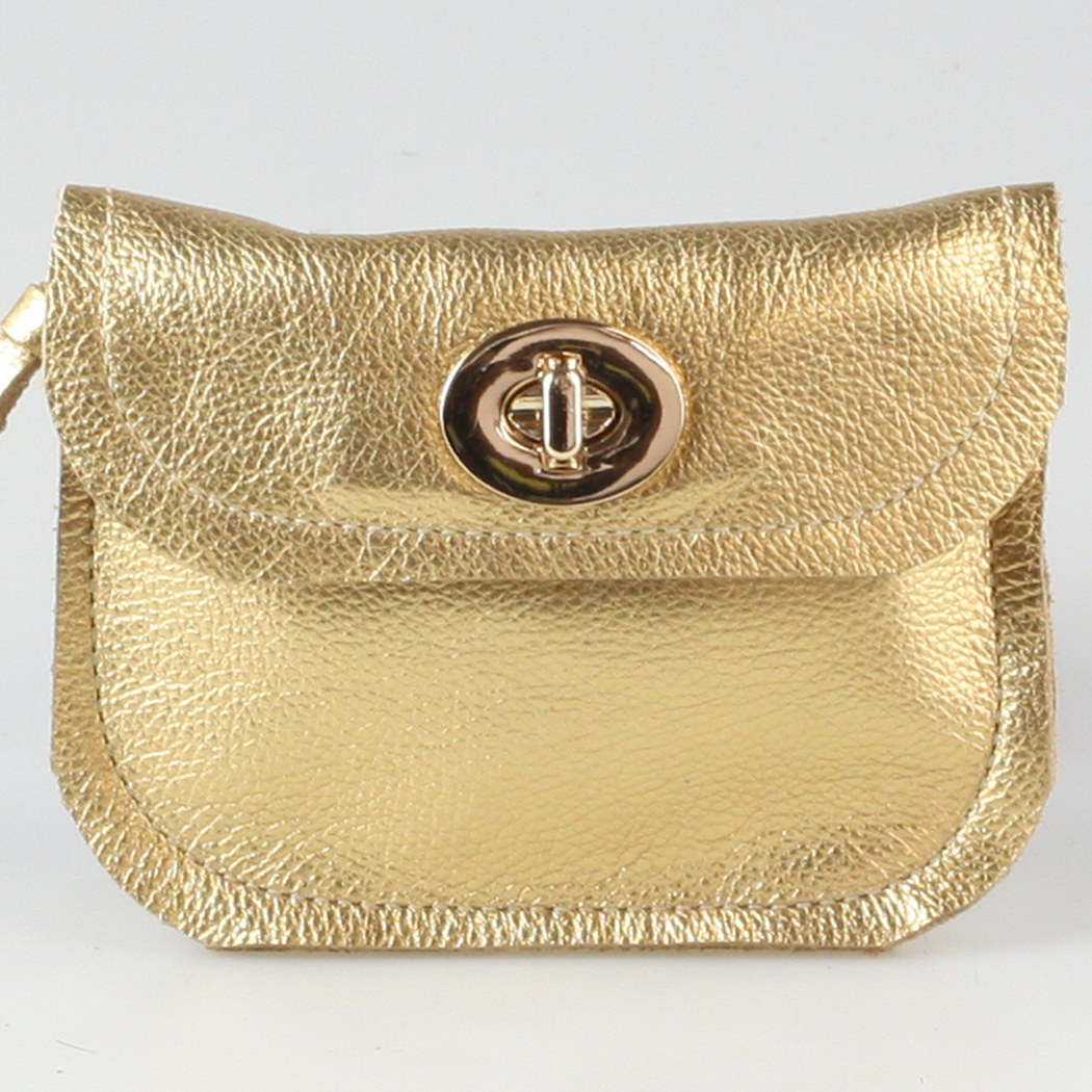 The Turnlock Metallic Leather Wallets: 2sizes!