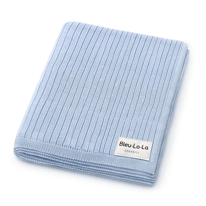 NEW! 100% Luxury Organic Cotton Ribbed Baby Swaddle Blanket
