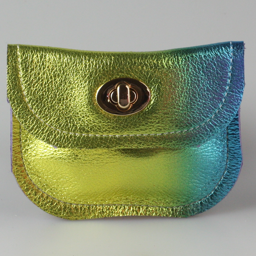 The Turnlock Metallic Leather Wallets: 2sizes!