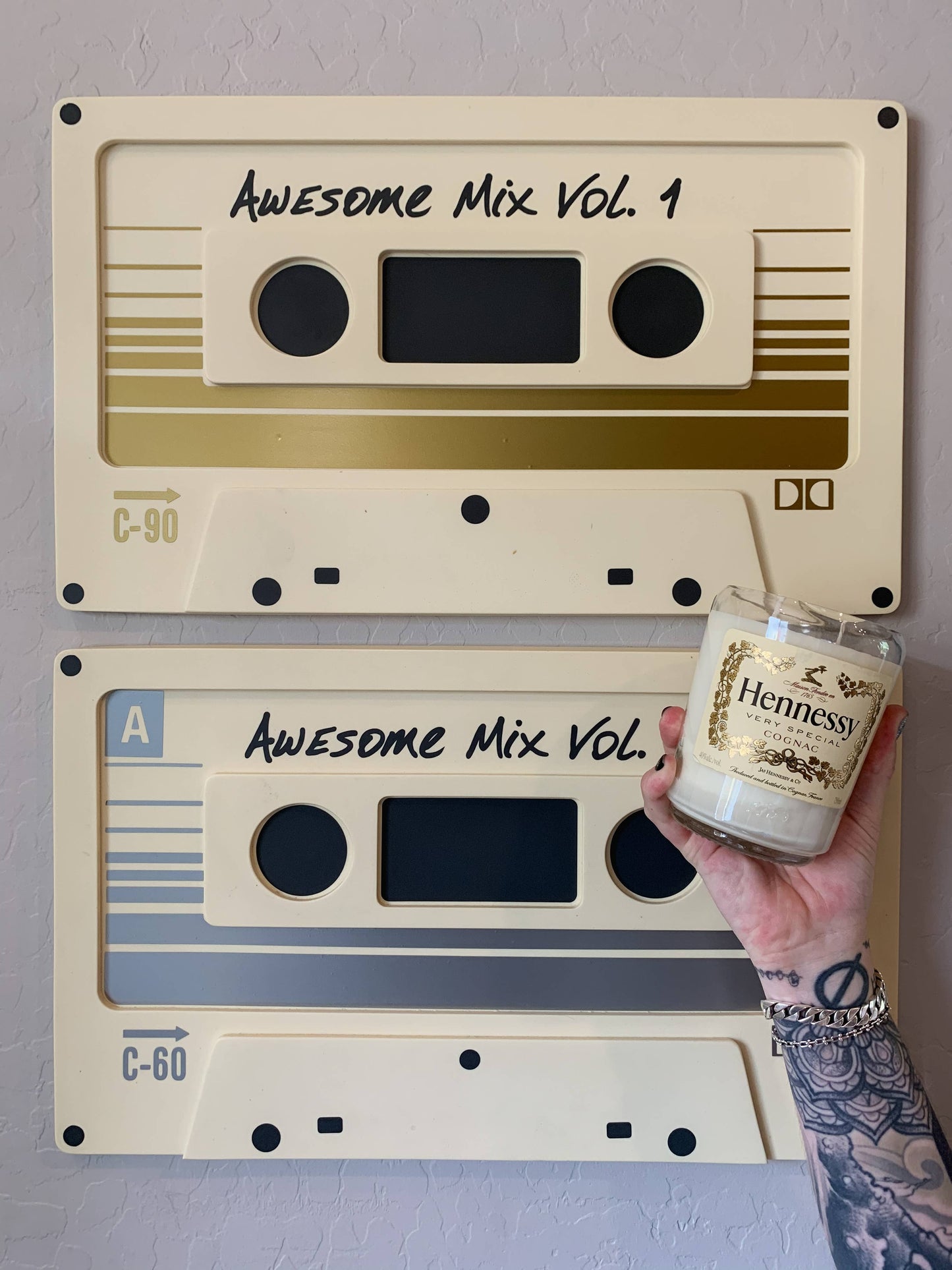 Recycled Hennessy Novelty Candle