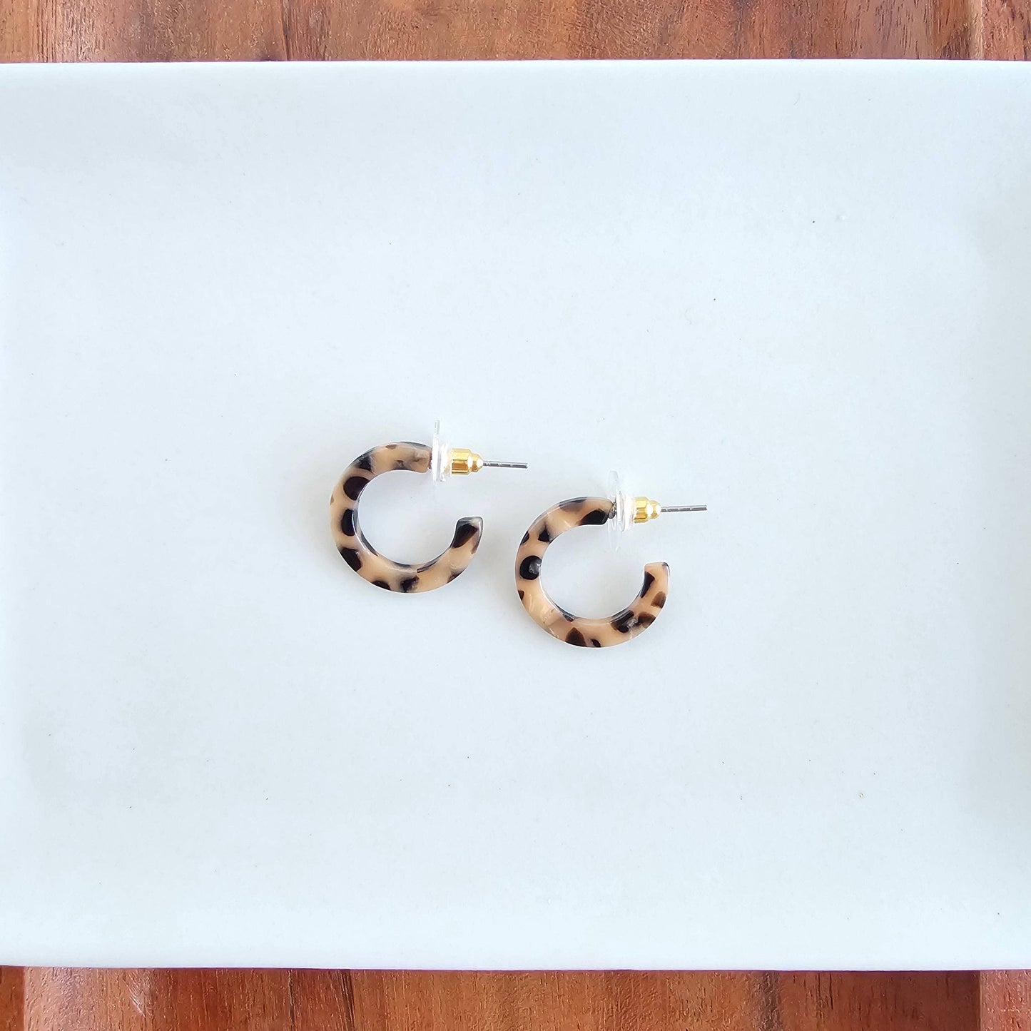 Micro Cam Mini Hoops - Cheetah // Earrings, Fall, Jewelry