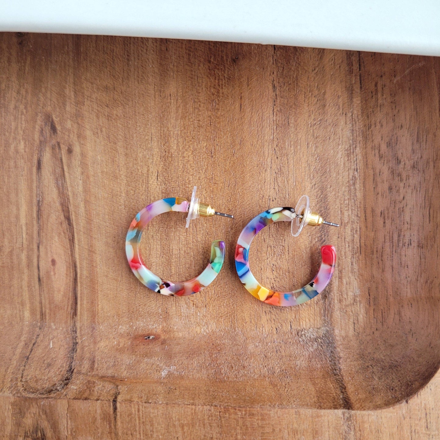 Cam Mini Hoops - Fiesta // Jewelry, Earrings, Best Seller, Gift