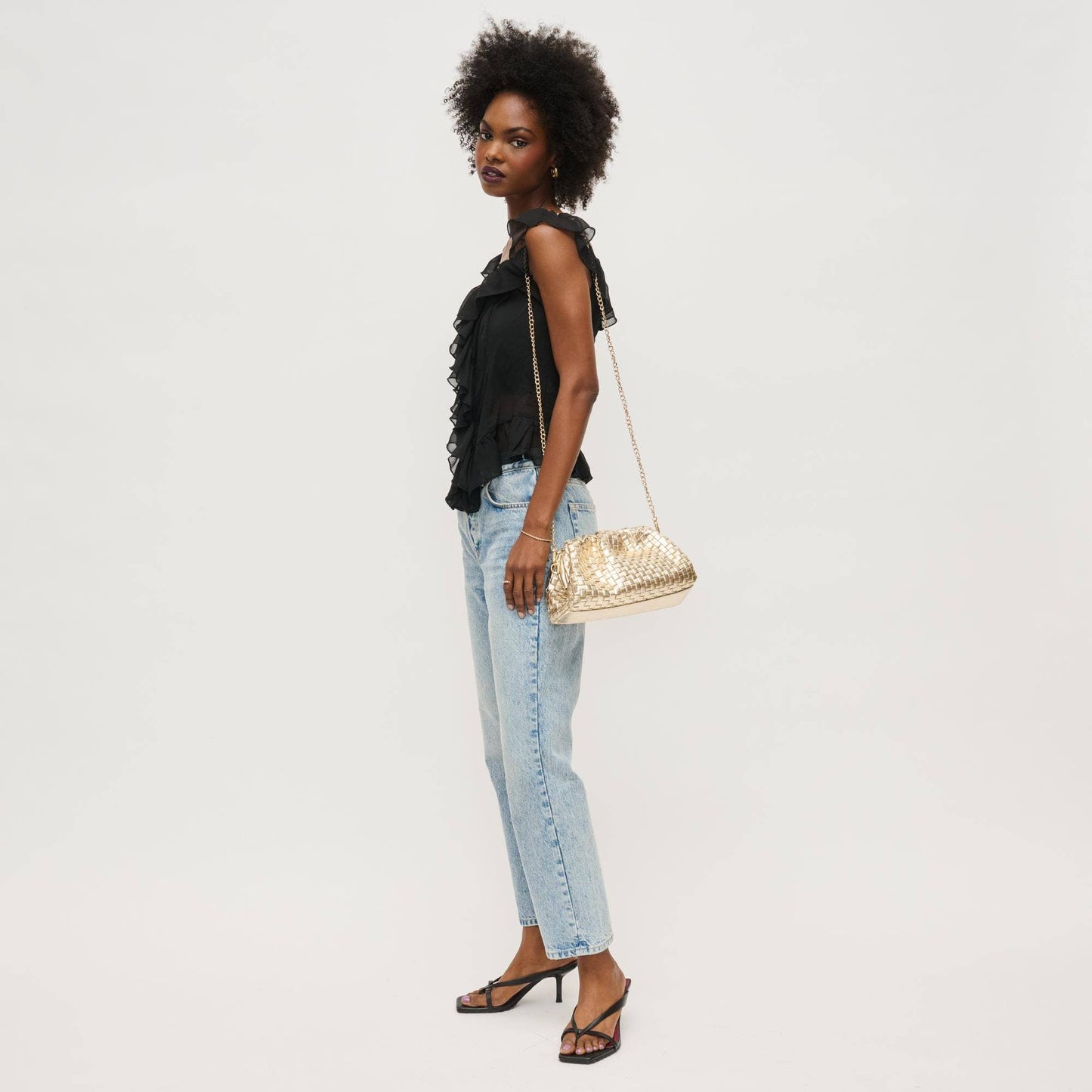 Tate Woven Frame Clutch