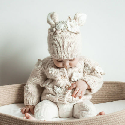 Flower Cardigan Sweater Natural Baby & Toddler