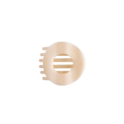 Almond Beige | Small | Flat Circle Hair Clip