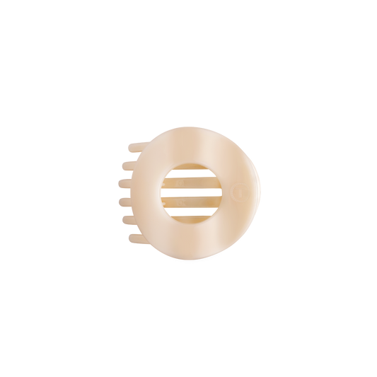 Almond Beige | Small | Flat Circle Hair Clip