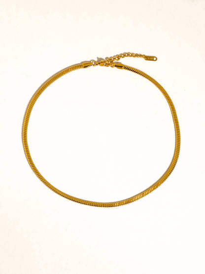 Papillon 18K Gold Non-Tarnish Classic Snake Chain Necklace
