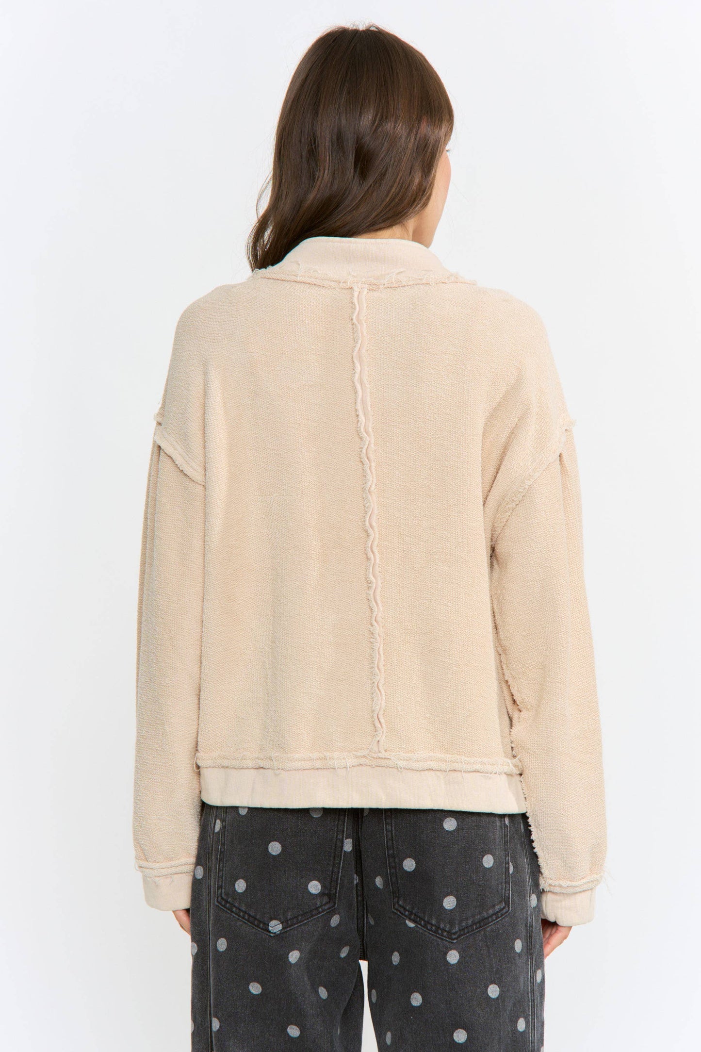 Boucle Textured Button-Up Jacket