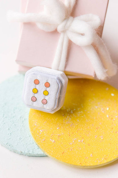 Yellow Smiley Stud Earrings