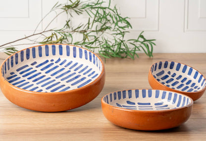 Moroccan Nesting Dish Set - Blue Stripe