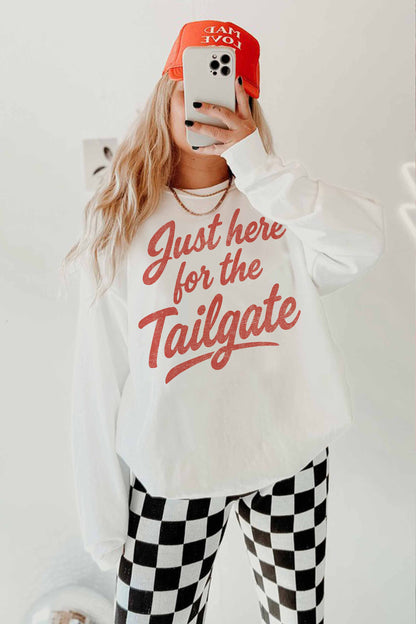 HERE FOR THE TAILGATE OVERSIZED SWEATSHIRT