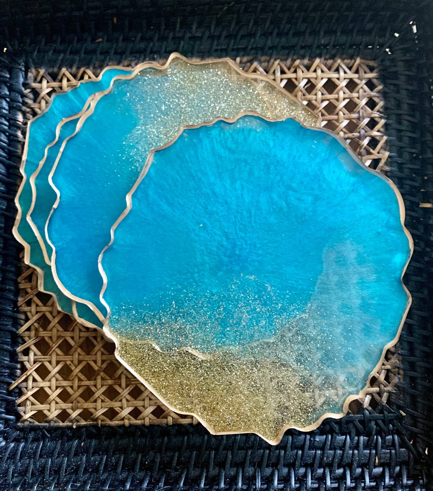 Round Glitter Coasters