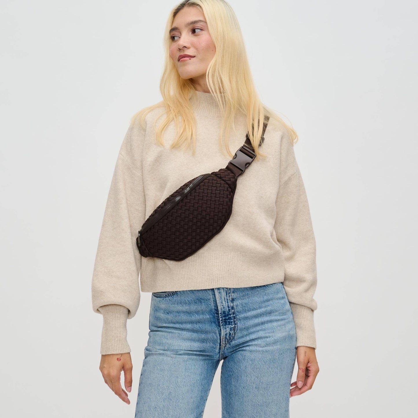 Aim High  Woven Neoprene Belt Bag