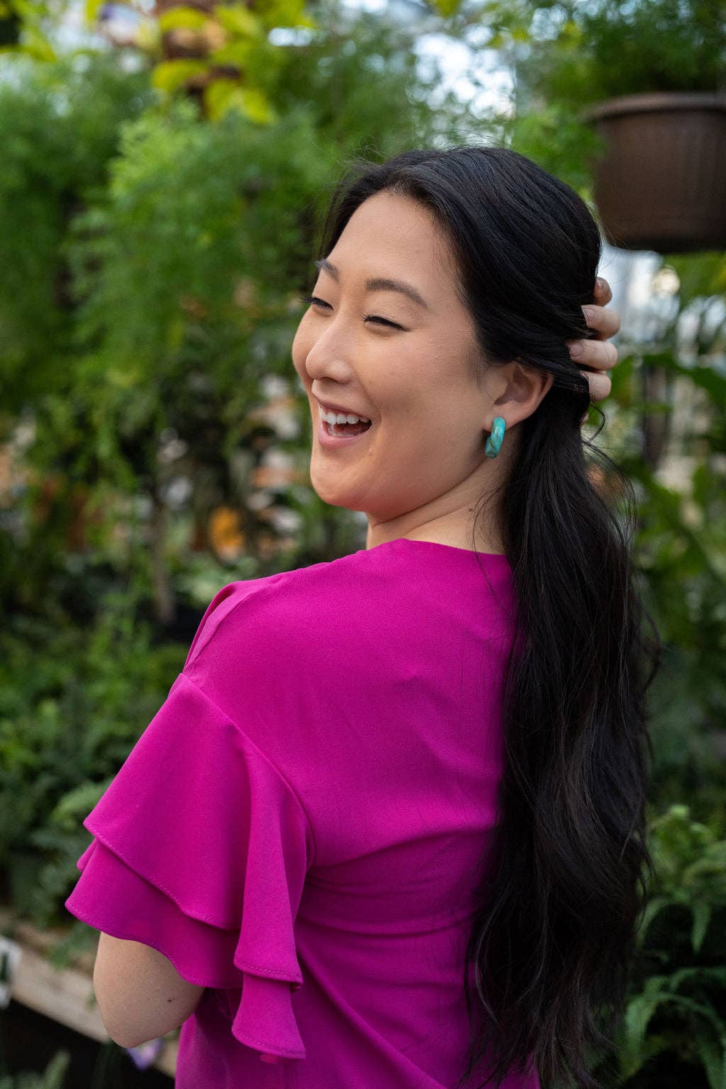 Chloe Hoops - Turquoise // Jewelry, Earrings