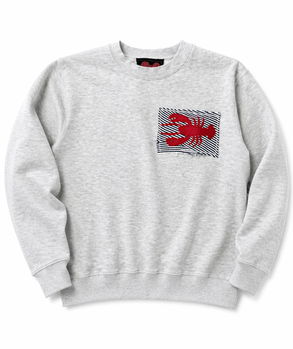 Hand Cut New England Applique - Crew Grey