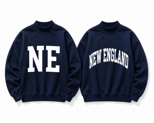 New England Reversible Mockneck - Navy