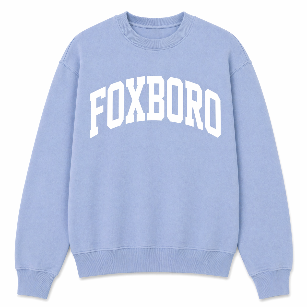 Ice Blue Foxboro Puff Print- White puff