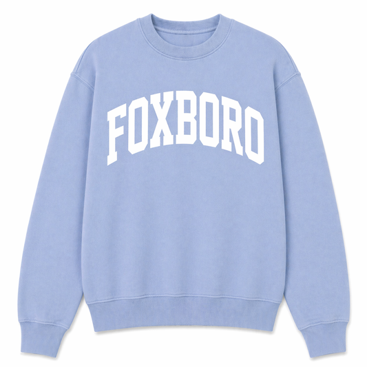 Ice Blue Foxboro Puff Print- White puff