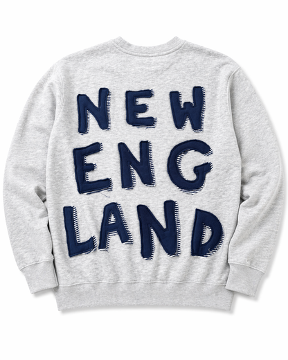Hand Cut New England Applique - Crew Grey