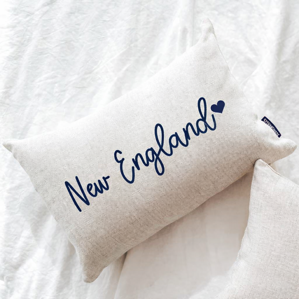 New England Custom Location Lumbar Pillow