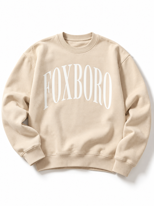Tan Foxboro Puff Print- White puff