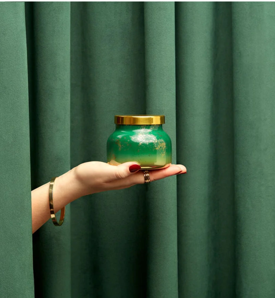 Crystal Pine Gold Glimmer Petite Jar Candle