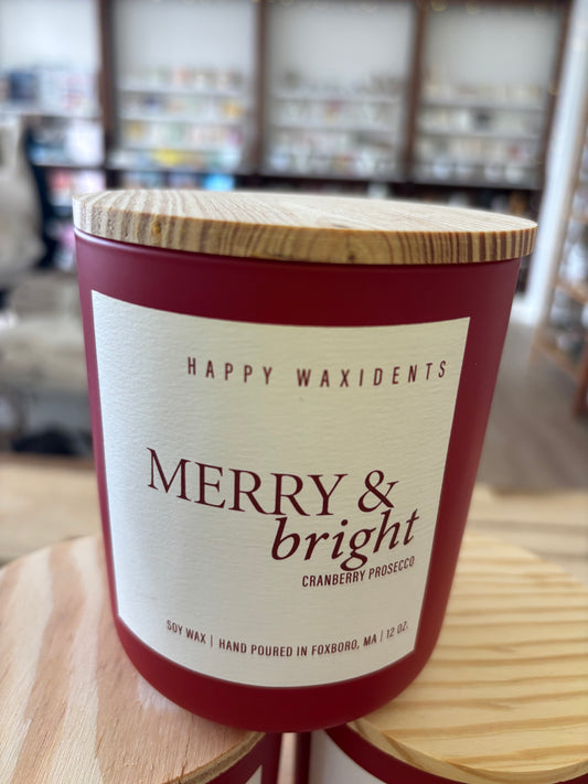 Merry & Bright Soy Wax Candle-12oz