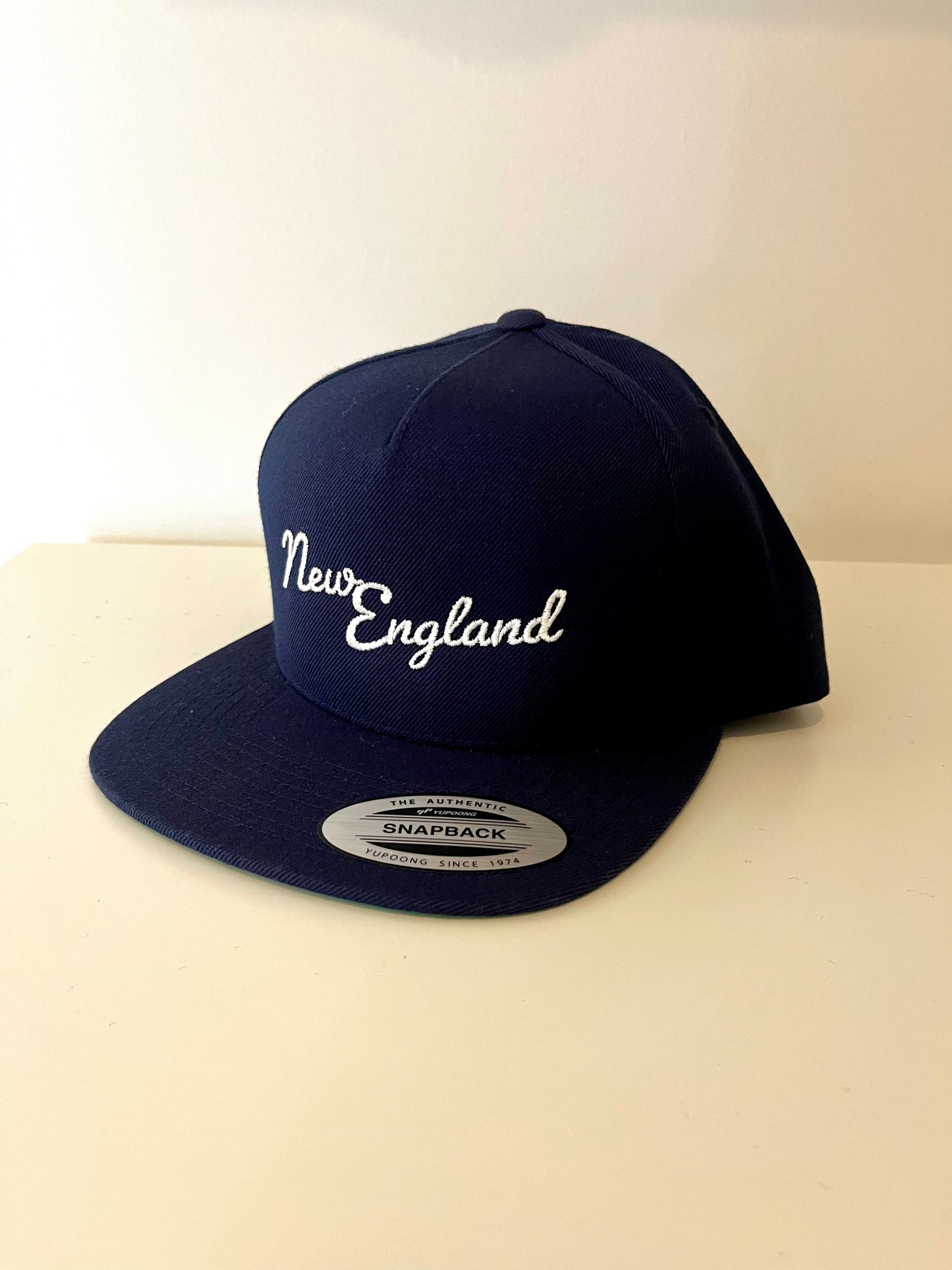 New England- Five-Panel Snapback Flat Bill Baseball Cap