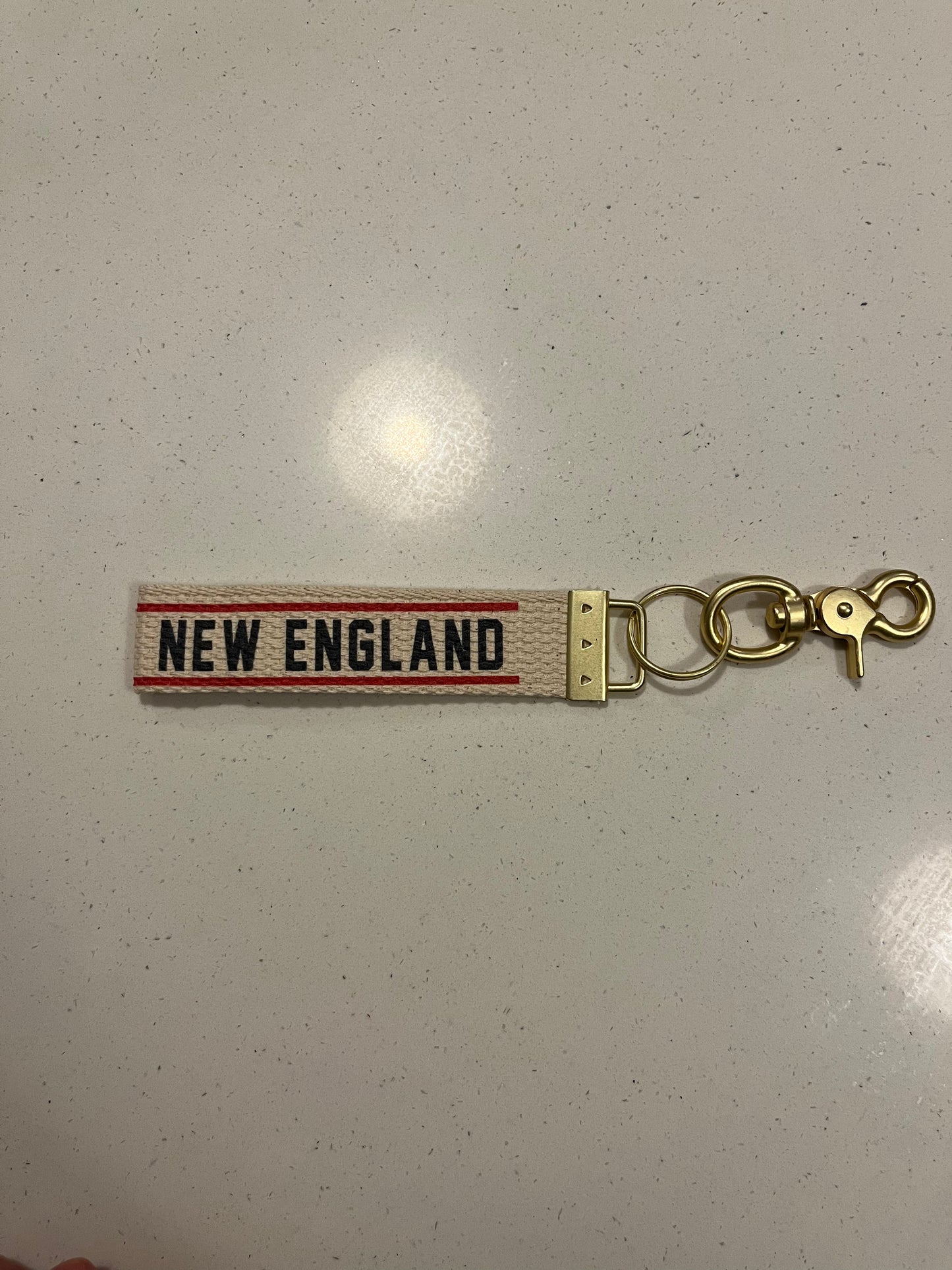 New EnglandRed and Blue Keychain