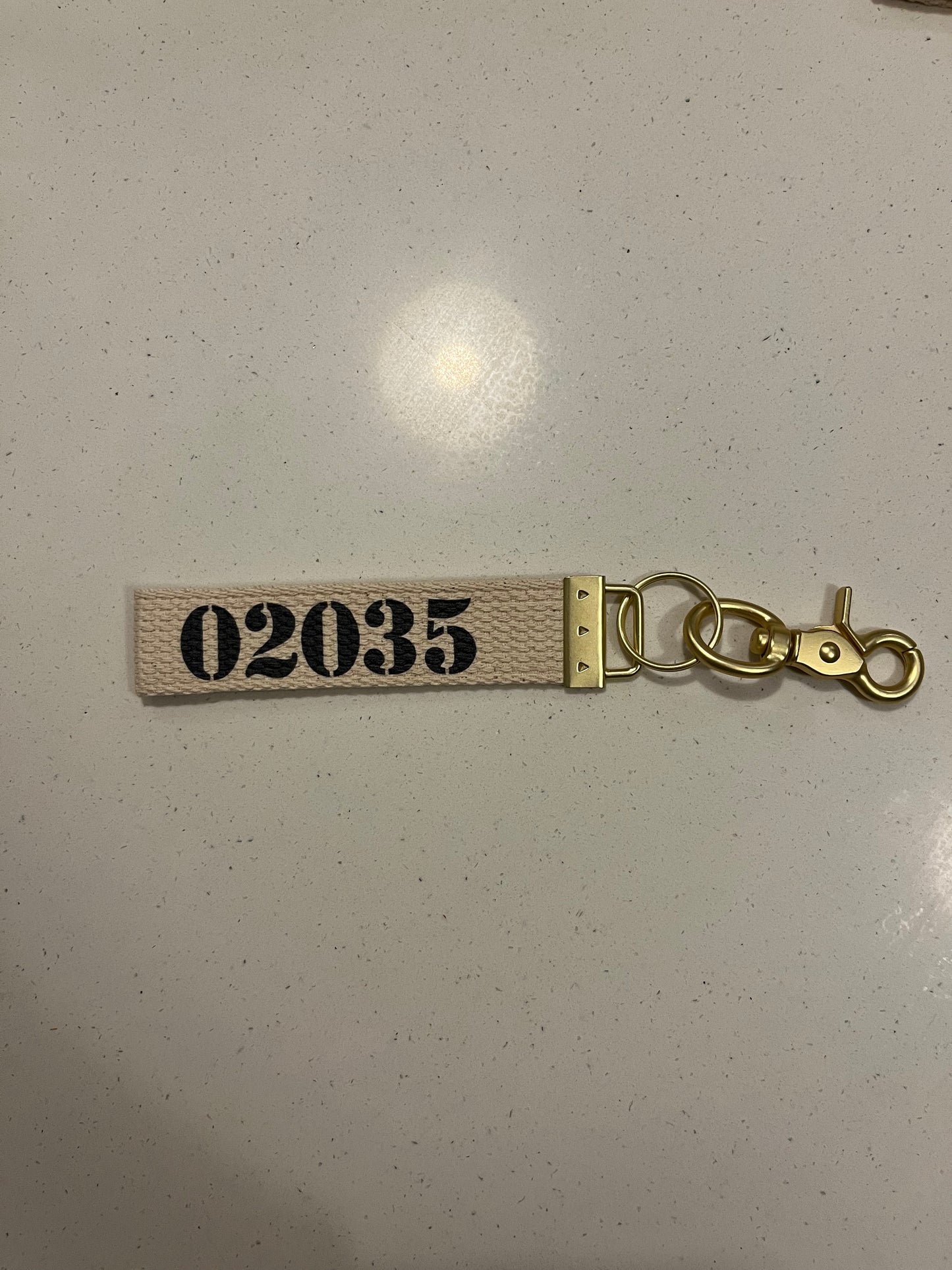 02035 Zip Code Keychain