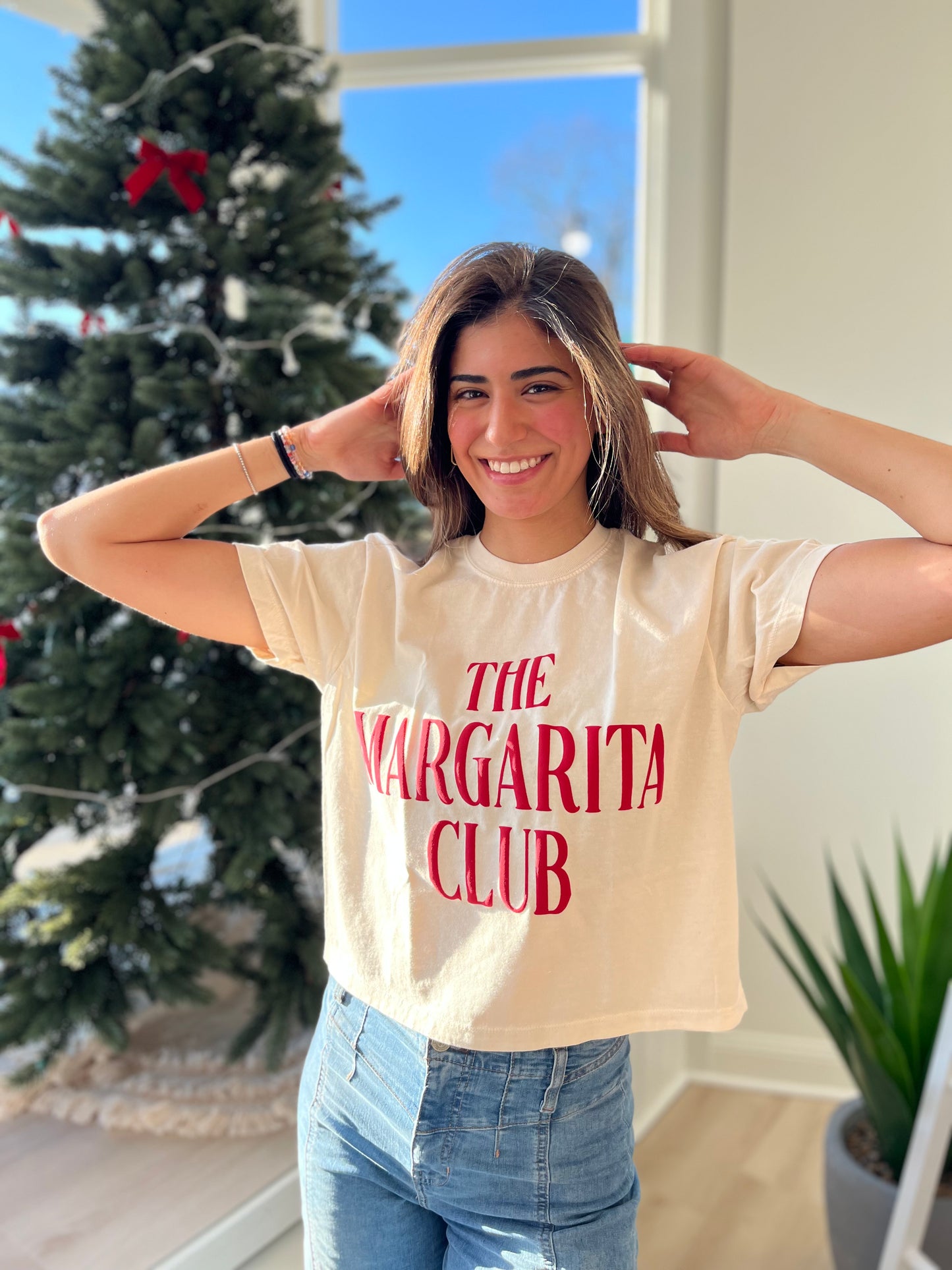 The margarita club Garment Dye Crop Tee