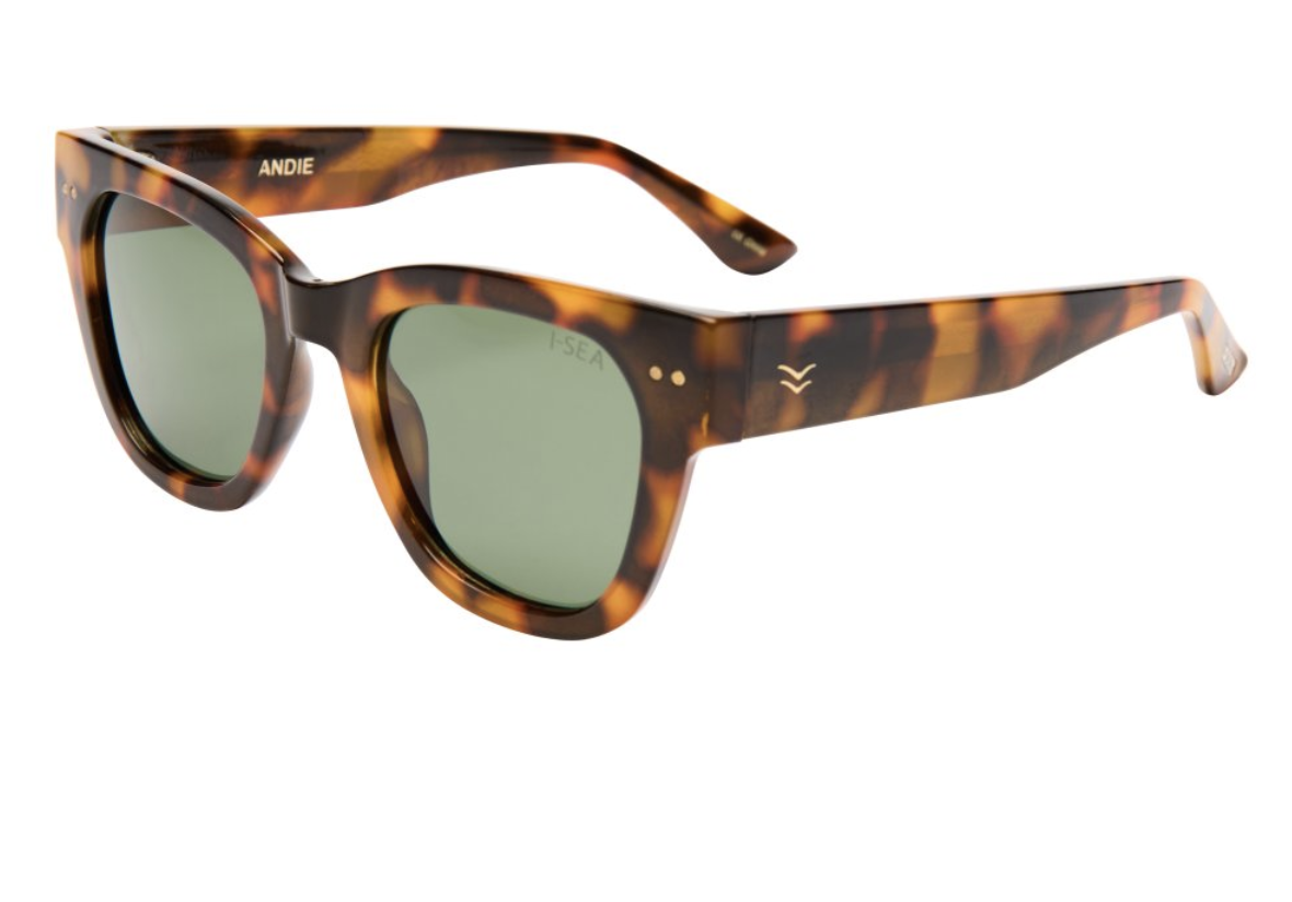 ANDIE Tort/Green Sunglasses