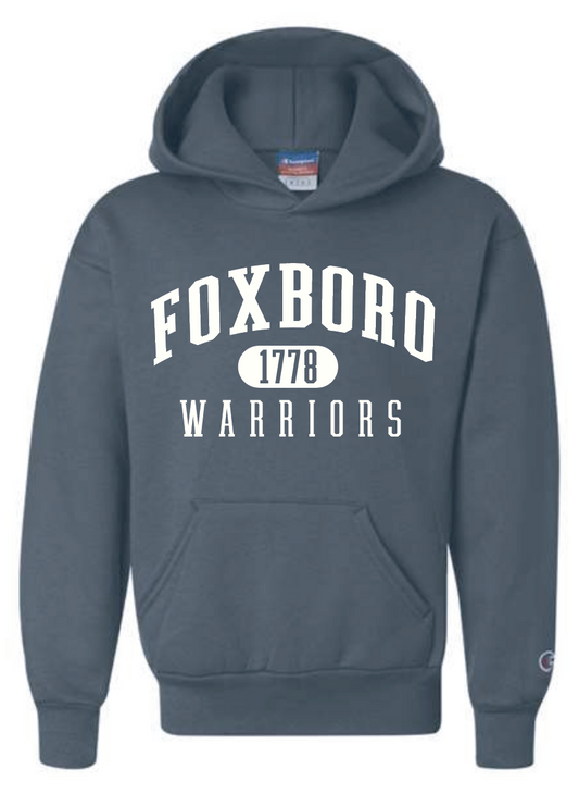 Champion Navy Foxboro Youth Hooded Sweatshirt