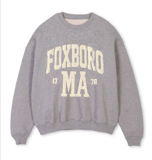 Foxboro MA 1778 Puff Print Sweatshirt