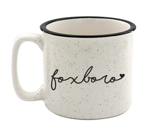 Foxboro Camper Mug -18 oz- Cursive Heart