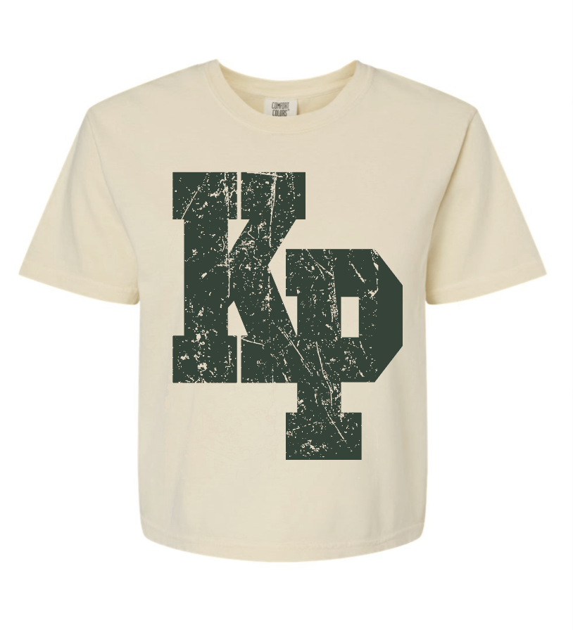 Town Collegiate Letter- Boxy Cropped Tee