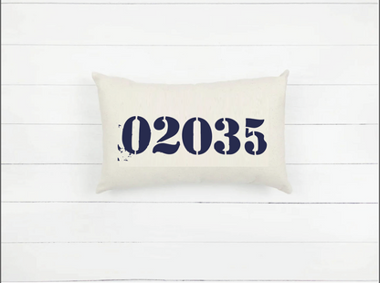 Foxboro Zip Code Lumbar Pillow