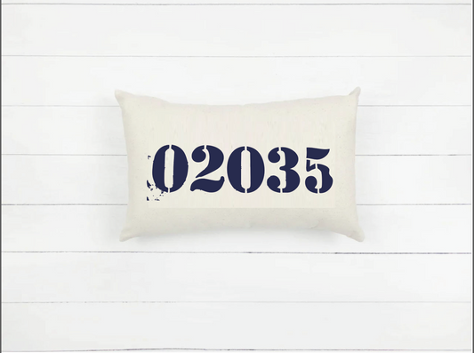 Foxboro Zip Code Lumbar Pillow