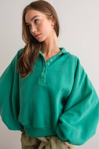 Piper Snap Button Collared Sweater