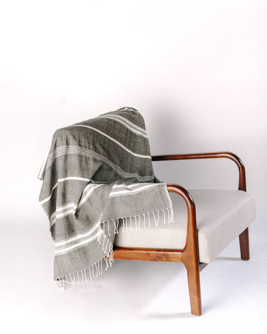 Aden Cotton Throw Blanket | Handwoven in Ethiopia